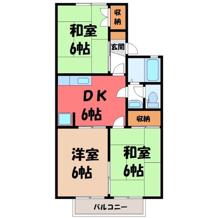 宇都宮駅 バス16分  西中丸下車：停歩2分 1階の物件間取画像